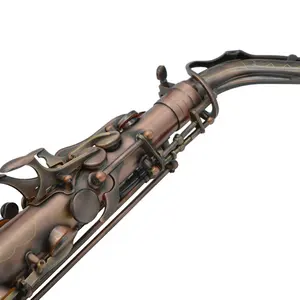Instrumento profissional de saxofone alto bronze vermelho antigo