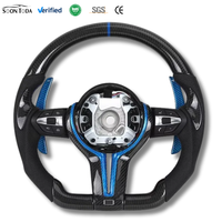 Accessoire de modification, volant en cuir et fibre de carbone style M pour BMW F10 F20 F30 F32 F36 F87 M3 F80 M5 F82 F85 E70 E87 E90