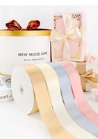 Ruban de fête en polyester satiné couleur unie 4 cm pour bouquets, boîtes cadeaux, décoration, lot en gros, ensemble de fournitures personnalisables