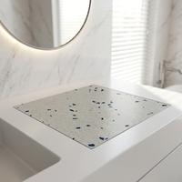 Dalles de sol modernes en terrazzo artificiel blanc, grandes dalles, semi-quartz, durables, haute performance, absorption d'eau, résistance à la flexion