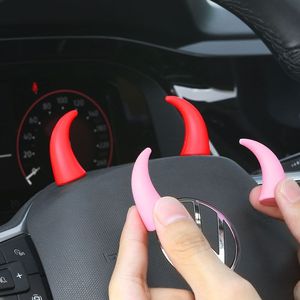 Corne de taureau mignonne et créative Corne de <span class=keywords><strong>diable</strong></span> Accessoires intérieurs pour volant de voiture et décorations d'affichage de console centrale - Product Image 3