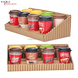 Wt22 Sublimatie Custom Porselein Reizen Koffie Mok Gift Set, Oem Keramische Thee Cup Siliconen Deksel Groothandel
