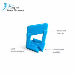 Clips de nivellement jetables bleus pour carreaux, conçus pour des joints de coulis uniformes et un alignement rapide anti-décalage sur les sols - Product Image 1