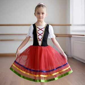 Abito Professionale da Balletto per Ragazze, <span class=keywords><strong>Gonna</strong></span> <span class=keywords><strong>Rossa</strong></span> in <span class=keywords><strong>Tulle</strong></span> Vaporoso, Tutù per Bambini, Costume da Dea dei Fiori per Adulti - Product Image 6