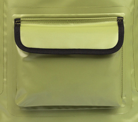 Bolsa seca reciclada a prueba de agua de grado IPX6 500D lona PVC al aire libre negro Camping bolsa impermeable mochila