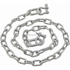 Chaîne d'ancre marine de 5/16 po avec manilles surdimensionnées de 3/8 po, maillons de chaîne en acier inoxydable 316 soudés courts/longs - Product Image 2