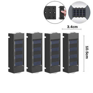 Iluminación solar LED para exteriores-Lámpara de pared impermeable superbrillante - Product Image 6