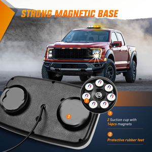 Phổ xe trên mái nhà từ núi 12 "48led hổ phách trắng nhấp nháy <span class=keywords><strong>LED</strong></span> thanh ánh sáng khẩn cấp cho cày xe tải cảnh báo ánh sáng - Product Image 3