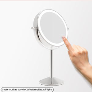 táctil de 10 X lupa LED iluminado profesional para <span class=keywords><strong>hombre</strong></span> y mujer en el cuarto de baño de belleza grande afeitado pequeño - Product Image 1