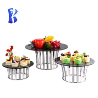 Parti lüks akşam yemeği dekorasyon seti servis kek tabağı otel restoran 3 katmanlı tatlı büfe ekran standı catering yükselticiler
