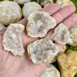 ขายส่งหินดิบธรรมชาติแบบเป็นก้อน หินดรูซี่ หินอาเกต พร้อมกลุ่มสีขาวสำหรับสะสม - Product Image 5