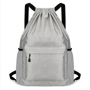Drawstring Backpack Unisex Fitness <strong>Basketball</strong> Logo Printed Large Capacity Water Resistant Portable Storage Gym Backpack - Product Image 2