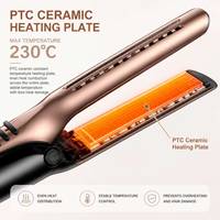 Plancha de Cabello Eléctrica Torlin con Placa de Cerámica PTC 2 en 1, Función de Aire Frío, Apagado Automático, LED, para Hogar y Hotel