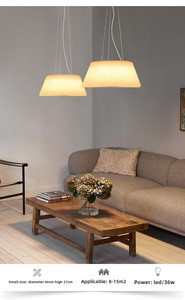 <span class=keywords><strong>Lampadari</strong></span> Moderni in Acrilico e Polipropilene Plissettato, Stile Crema, <span class=keywords><strong>Sospensione</strong></span> <span class=keywords><strong>a</strong></span> Testa Singola per <span class=keywords><strong>Camera</strong></span> <span class=keywords><strong>da</strong></span> <span class=keywords><strong>Letto</strong></span> - Product Image 5
