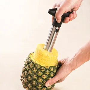 Kitchen Super Fast Pineapple Corer And Slicer Tool Stainless Steel Pineapple Cutter For Easy Core Removal Slicing