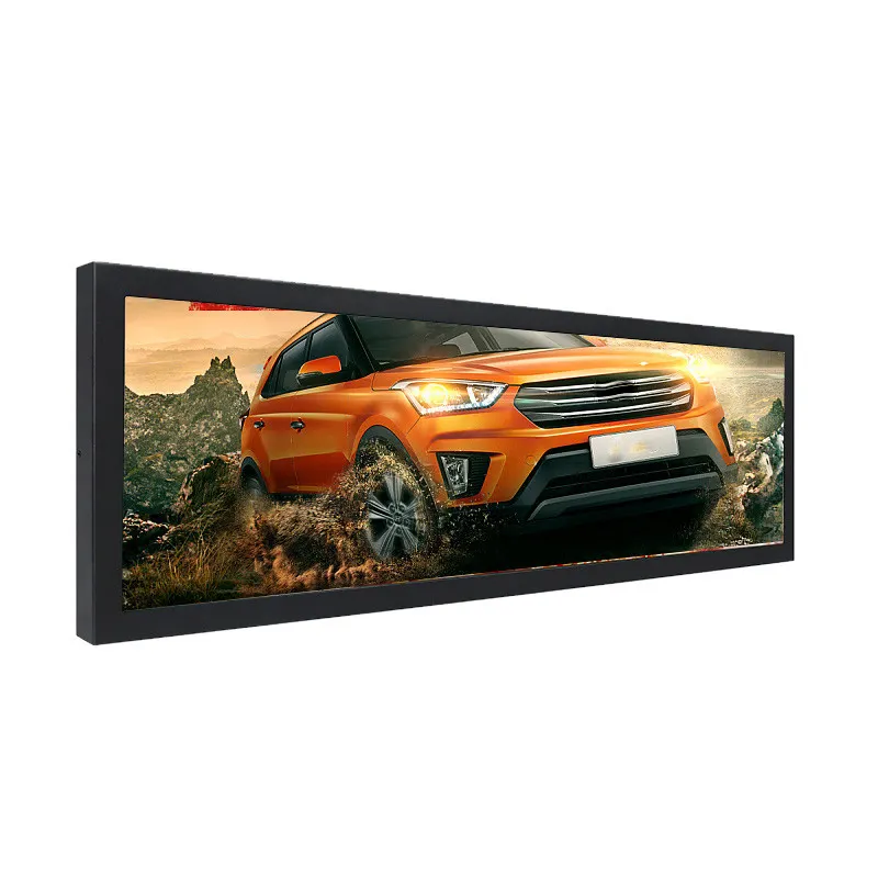 Double Sides Car Top 43.8 Inch Strip Bar Panel Digital Signage Ultra Wide 4K Lcd Stretch Display