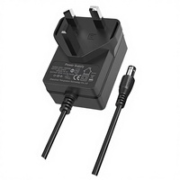 Adaptateur secteur 12V2A en matériau PC avec câble de 1,5 m, certifié CE britannique, affichage LED, alimentation intelligente pour la maison