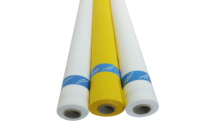 Jaring Sablon Polyester 100% Berkualitas Tinggi 59T 150Mesh 55UM Putih 145CM Aliran Tinta Halus, Penjualan Langsung Pabrik 2026