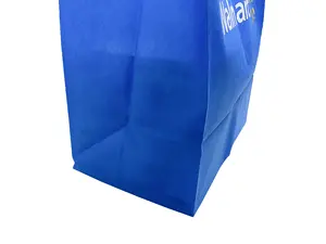 Bán Buôn Tùy Chỉnh Màu Xanh Không Dệt Walmart Mua Sắm T Áo Sơ Mi Tote Túi Xách Thăng Hoa Sinh Thái Vest Tái Chế Túi Cho Siêu Thị