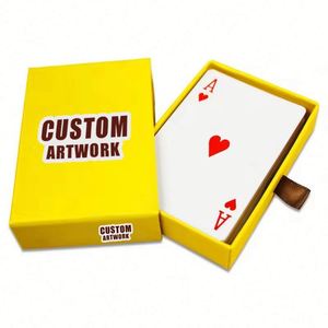 Manufacturer Print 100% PVC 58X88 63X88 Round Corner Custom <b>Playing</b> <b>Cards</b> With Leather Case Set - Product Image 4