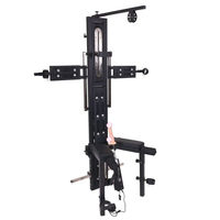 Chaise de bondage réglable robuste, cadre en métal en forme de croix, support rembourré, équipement de retenue BDSM