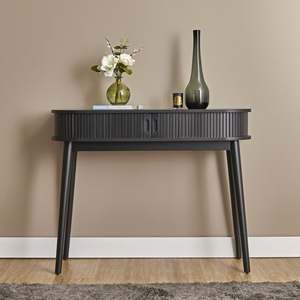 Table <span class=keywords><strong>console</strong></span> en <span class=keywords><strong>bois</strong></span> de style <span class=keywords><strong>scandinave</strong></span> du milieu du siècle direct d'usine avec portes coulissantes cannelées - Product Image 1