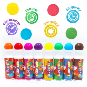superdots 8PCS paper Box Packing safe washable dot markers bingo dabbers color pens paint kit art and craft set