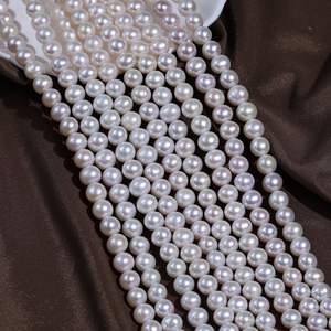 Perles d'eau douce naturelles de Zhuji, 9-10 mm, forme bouton, blanches, ABS, véritables, pour la fabrication de bijoux, accessoires vestimentaires, en vrac, double face, légères - Product Image 3