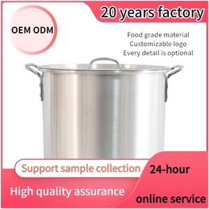 Peralatan Dapur Grosir 12-100QT <span class=keywords><strong>Set</strong></span> Panci Besar Industri dari Paduan Aluminium dengan Keranjang Pegangan Logam untuk Kompor Gas Gaya Amerika - Product Image 3