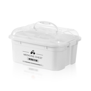 Boîte d'organisation médicale personnalisée, boîte de rangement en plastique empilable pour masque de médicaments - Product Image 1