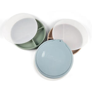 Ensemble cadeau <span class=keywords><strong>de</strong></span> vaisselle pour nouveau-né : Assiette d'alimentation en silicone sans BPA, bol à forte succion, cuillère et bavoir imperméable - Product Image 6