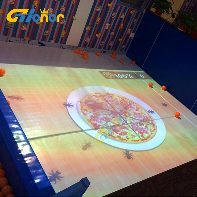 Interactive Floor Projection System for Indoor Commercial Use Multi-Player Kids Game with 4 Projection Games