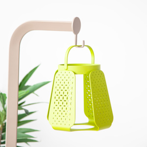 Lanterne solaire rouge Shan Chen pour extérieur, lumière LED blanc chaud 2700K, design portable avec poignée, indice de protection IP67, 3.7V, modèle QY-H008 - Product Image 5