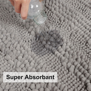 Wholesale Chenille <strong>Bath</strong> <strong>Mat</strong> Anti slip Microfiber Shaggy Chenille <strong>Mat</strong> for Bathroom - Product Image 3