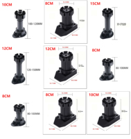 Pieds de meubles réglables en hauteur, pieds de nivellement en plastique pour armoires de cuisine, socle avec emballage postal pour placard