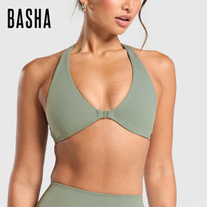 Soutien-gorge de sport BASHAsports pour femmes, col halterneck, dos élégant, avec coussinets de poitrine, hautement élastique, respirant, séchage rapide - Product Image 4