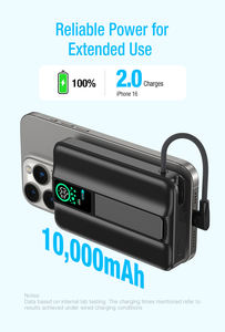 Banco de Energía Inalámbrico Magnético de 10000 mAh, <span class=keywords><strong>Mini</strong></span> Banco de Energía Portátil Inalámbrico de 15 W, Batería de Polímero de Litio, Banco de Energía de Estado Sólido - Product Image 5