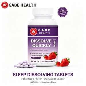 OEM Private Label Melatonina en Tabletas de 10 mg para Dormir, 100 Unidades, Sabor Fresa, Disolución Rápida, para Conciliar el Sueño Rápidamente y un Sueño Profundo, Personalizable - Product Image 1