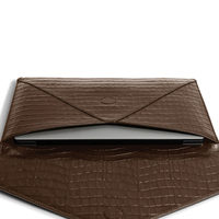 Voyage transportant personnalisé Portable pochette d'ordinateur sacs mince en cuir véritable sac pour ordinateur portable pour hommes femmes
