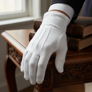 New Style Custom All Sizes Cotton Classic Embroidered Freemasons Masonic Regalia White Hand Gloves - Product Image 5