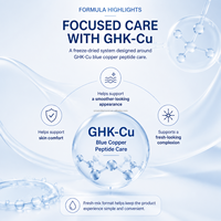 Kit de Sérum Anti-Âge et Raffermissant au Peptide de Cuivre Bleu Lyophilisé Ghk Cu, Ampoule Lyophilisée, Marque Privée OEM