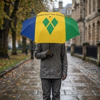 Parapluie de voyage personnalisé Saint-Vincent-et-les Grenadines, coupe-vent, pliable automatique, petit, portable, pour sac à dos et voiture