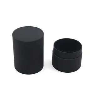 Nuovo Design 5Ml 50Ml 100Ml bottiglie di profumo confezione scatola di carta cilindrica di laminazione opaca nera con inserto in Eva