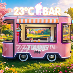 Modern-style Multifunctional Rust-Proof Metal 4-Wheel Mobile Street Food Cart Customizable for Food - Product Image 2