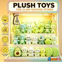 Promotion en gros économique : Assortiment de peluches de 8 pouces pour machines à griffes et machines à prix