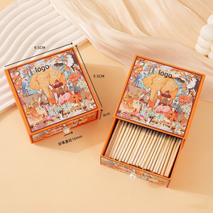 Fiammiferi con Stelo in Legno Stile Minimalista Moderno Little Poplar per Matrimoni e Compleanni, Fiammiferi Creativi in Carta Kraft Vintage - Product Image 3