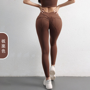 Legging de sport pour femme, taille haute élastique, effet galbant, avec grandes poches, extensible dans les quatre sens, respirant, pour le yoga et le fitness - Product Image 5