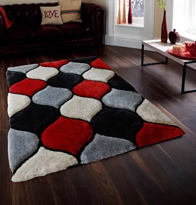 Tappeto shaggy soffice 3D popolare di dimensioni Standard tappeto moderno per soggiorno
