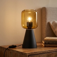 Lampe de bureau moderne en métal, lampe de table LED décorative, lampe de table LED marron pour salon