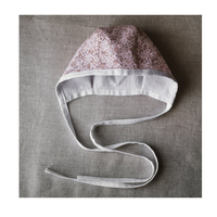 Gorro de Bebé Recién Nacido OEM, Diseño Floral de Doble Cara, Estilo Vintage, de Algodón y Lino, Gorro de Verano, Turbante